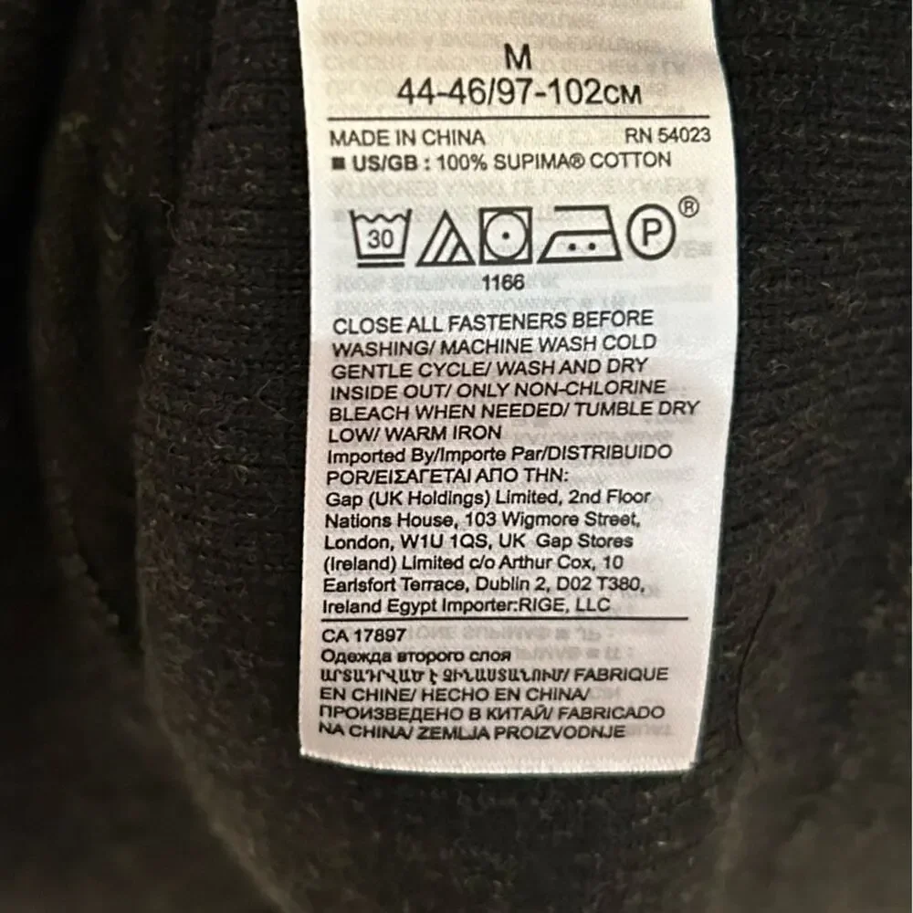Banana republic supima cotton Mens 1/4 Zip Mock Neck Sweater dark army green M